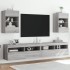 Muebles TV de pared luces LED 2 uds gris Sonoma 40x30x60,5