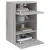 Muebles TV de pared luces LED 2 uds gris Sonoma 40x30x60,5