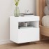Muebles de TV de pared con luces LED 2 uds blanco 40x30x40