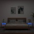 Muebles de TV de pared con luces LED 2 uds blanco 40x30x40