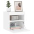 Muebles de TV de pared con luces LED 2 uds blanco 40x30x40