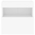 Muebles de TV de pared con luces LED 2 uds blanco 40x30x40