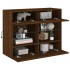 Mueble TV de pared con luces LED roble marrón 78,5x30x60,5