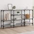 Mesa consola madera de ingeniería gris Sonoma 160x29x80