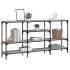 Mesa consola madera de ingeniería gris Sonoma 160x29x80
