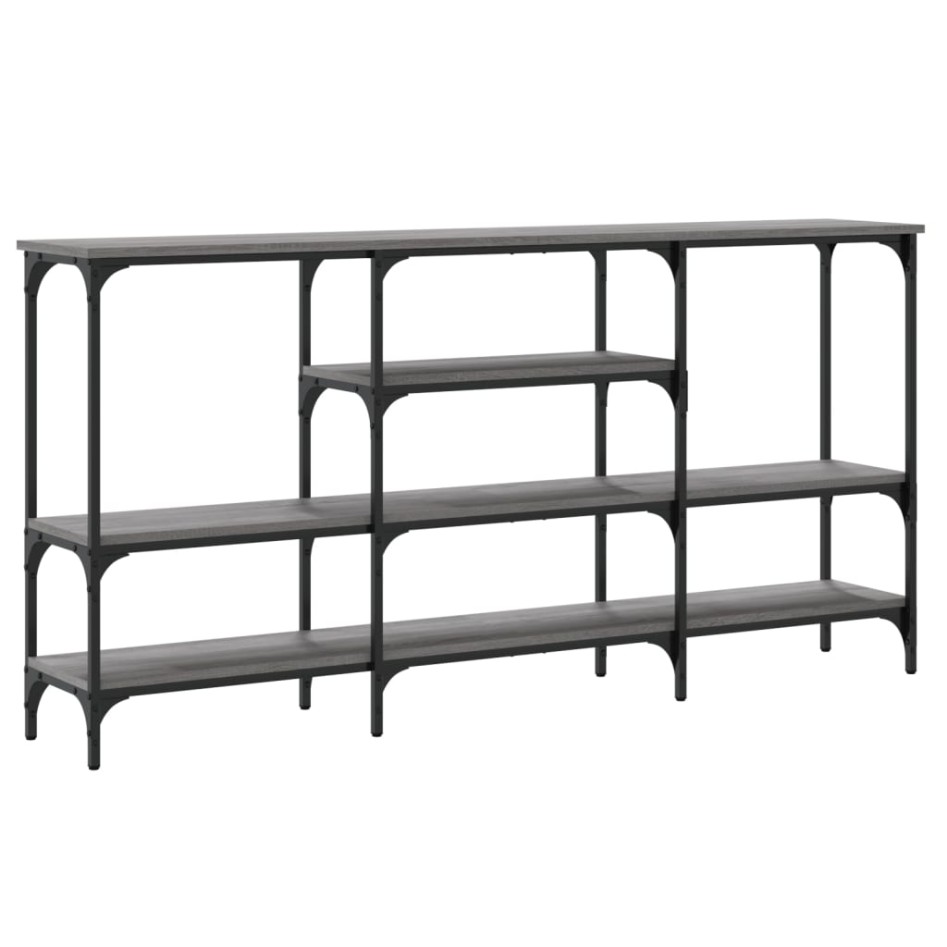 Mesa consola madera de ingeniería gris Sonoma 160x29x80