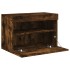 Mueble de TV de pared con luces LED roble ahumado 60x30x40