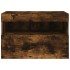 Mueble de TV de pared con luces LED roble ahumado 60x30x40