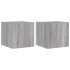 Muebles TV pared con luces LED 2 uds gris Sonoma 30,5x35x30