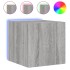 Muebles TV pared con luces LED 2 uds gris Sonoma 30,5x35x30