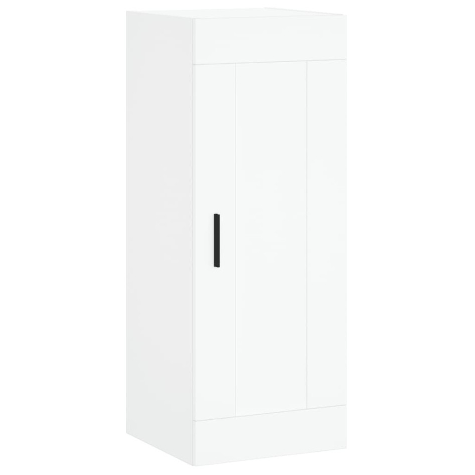 Aparador alto madera contrachapada blanco 34,5x34x180