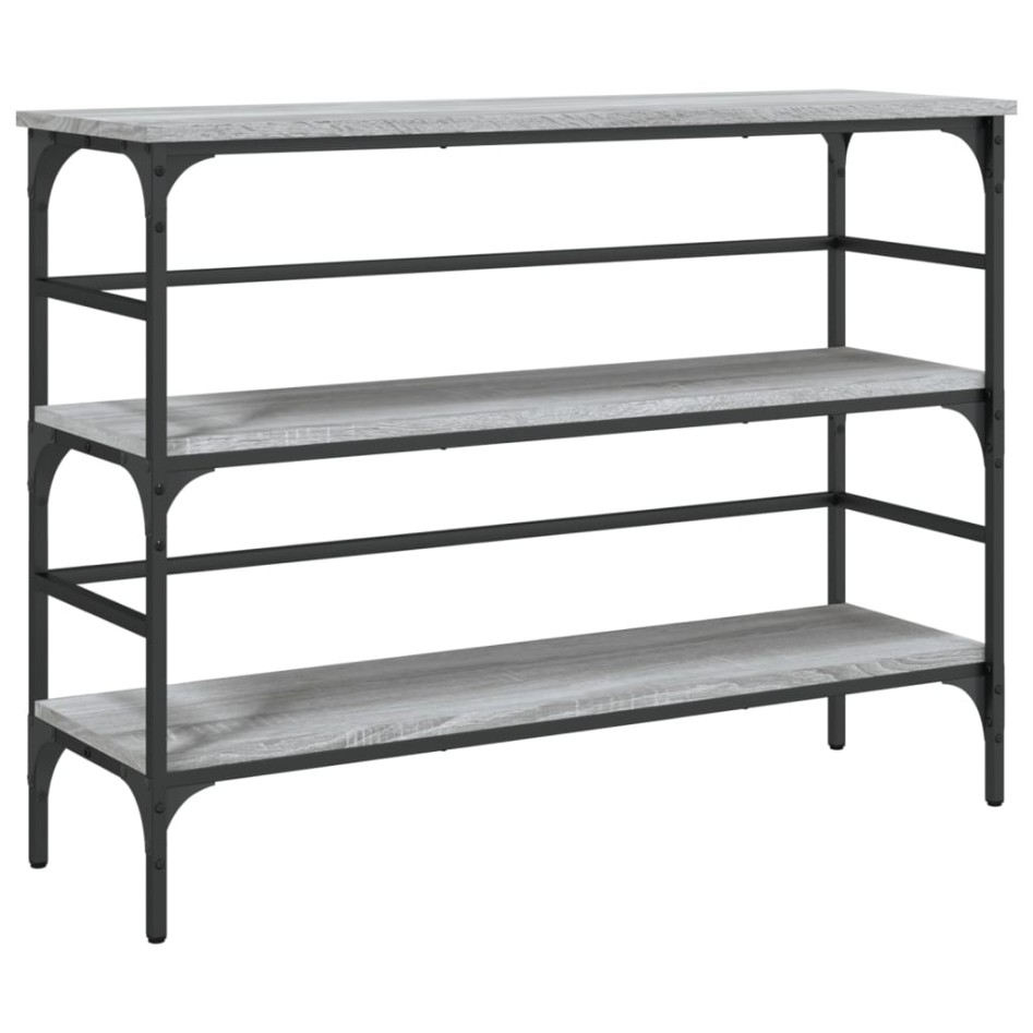 Mesa consola madera de ingeniería gris Sonoma 100x32x75