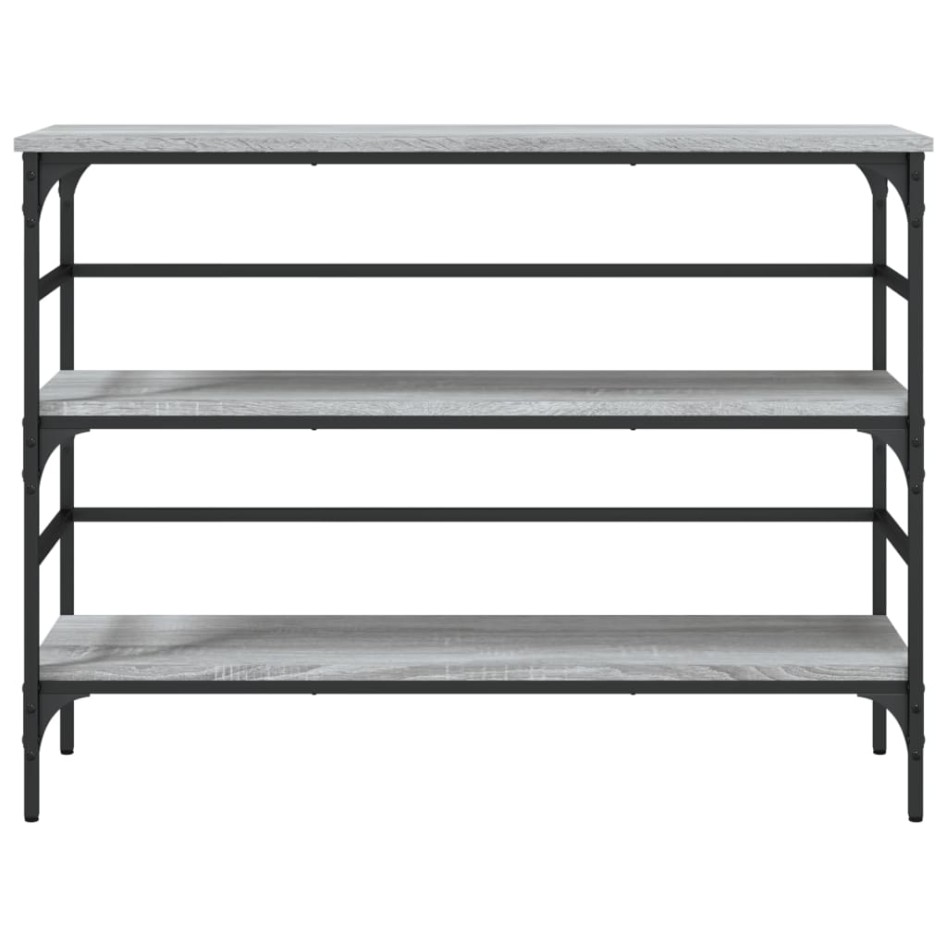 Mesa consola madera de ingeniería gris Sonoma 100x32x75