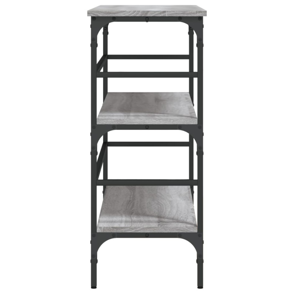 Mesa consola madera de ingeniería gris Sonoma 100x32x75