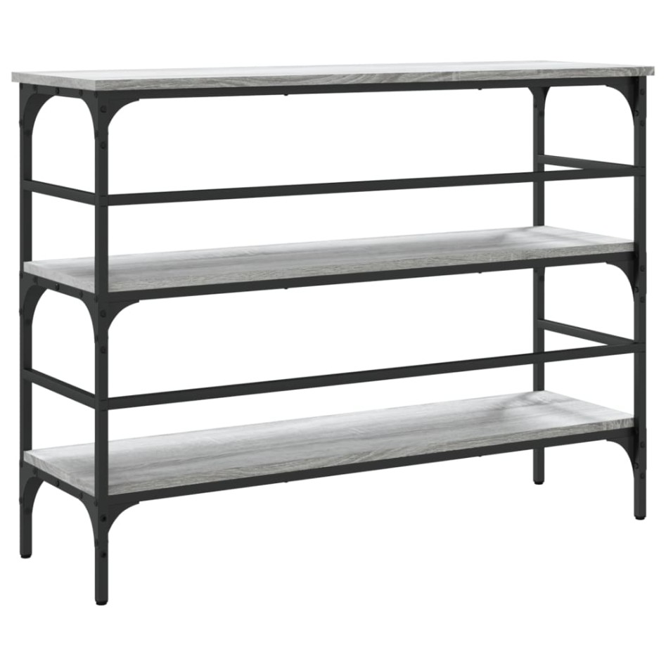 Mesa consola madera de ingeniería gris Sonoma 100x32x75