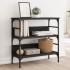 Mesa consola madera de ingeniería negra 75x32x75