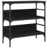 Mesa consola madera de ingeniería negra 75x32x75