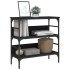 Mesa consola madera de ingeniería negra 75x32x75