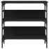 Mesa consola madera de ingeniería negra 75x32x75