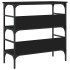 Mesa consola madera de ingeniería negra 75x32x75