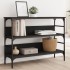 Mesa consola madera de ingeniería negro 100x32x75