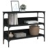 Mesa consola madera de ingeniería negro 100x32x75