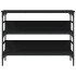 Mesa consola madera de ingeniería negro 100x32x75