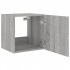 Muebles TV de pared luces LED 2 uds gris Sonoma 40,5x35x40