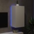 Mueble de TV de pared con luces LED blanco 40,5x35x80