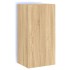 Mueble de TV de pared con luces LED roble Sonoma 40,5x35x80