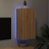 Mueble de TV de pared con luces LED roble Sonoma 40,5x35x80