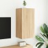 Mueble de TV de pared con luces LED roble Sonoma 40,5x35x80