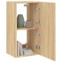 Mueble de TV de pared con luces LED roble Sonoma 40,5x35x80