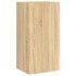 Mueble de TV de pared con luces LED roble Sonoma 40,5x35x80