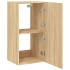 Mueble de TV de pared con luces LED roble Sonoma 40,5x35x80