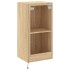 Mueble de TV de pared con luces LED roble Sonoma 40,5x35x80