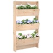 Jardinera de pared 3 niveles madera maciza pino 60x18,5x110 cm