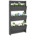 Jardinera de pared 3 niveles madera pino gris 60x18,5x110