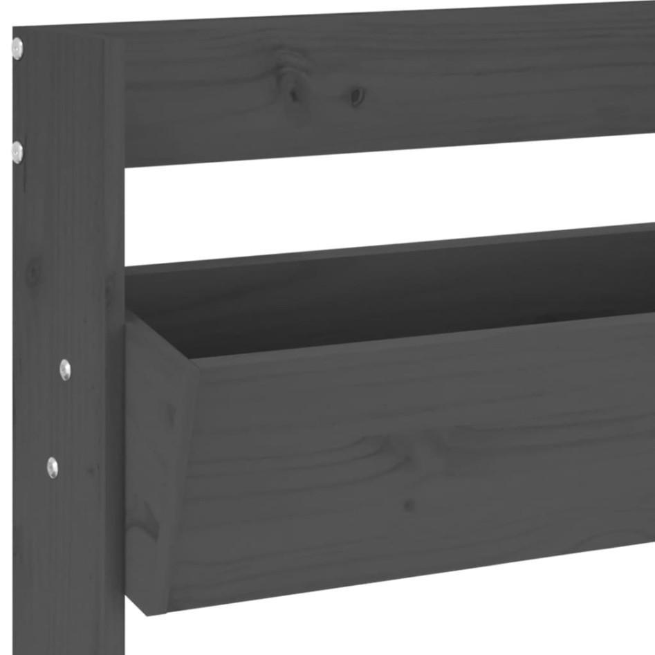 Jardinera de pared 3 niveles madera pino gris 60x18,5x110