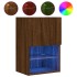 Muebles de TV con luces LED 2 uds roble 40,5x30x60
