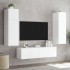 Mueble de TV de pared con luces LED blanco 80x35x31