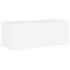 Mueble de TV de pared con luces LED blanco 80x35x31