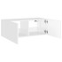 Mueble de TV de pared con luces LED blanco 80x35x31