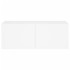 Mueble de TV de pared con luces LED blanco 80x35x31