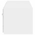 Mueble de TV de pared con luces LED blanco 80x35x31