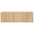 Mueble de TV de pared con luces LED roble Sonoma 100x35x31