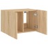 Mueble de TV de pared con luces LED roble Sonoma 60x35x41