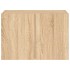 Mueble de TV de pared con luces LED roble Sonoma 60x35x41