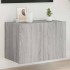 Mueble de TV de pared con luces LED gris Sonoma 60x35x41