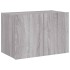 Mueble de TV de pared con luces LED gris Sonoma 60x35x41